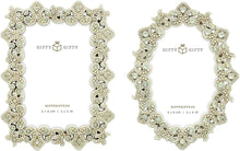 Load image into Gallery viewer, Vintage Jeweled Mini Frame Set/Set of 2 / 2x3 in | for Tabletop Display - EK CHIC HOME