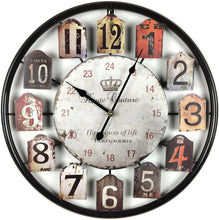 Load image into Gallery viewer, Large Farmhouse Wall Clock Silent Non-Ticking 24 inches - EK CHIC HOME