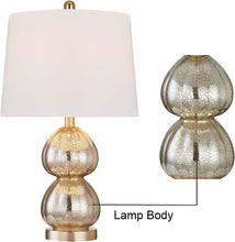 Load image into Gallery viewer, Table Lamps Set of 2 with Gold Mercury Glass - EK CHIC HOME