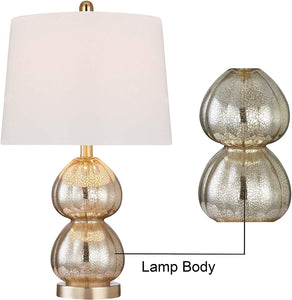 Table Lamps Set of 2 with Gold Mercury Glass - EK CHIC HOME