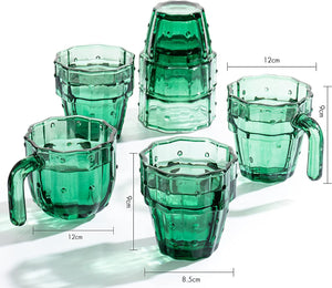 Cactus Stackable Glasses, Stacktus, Water, Wine or Juice Set of 6 - 10 oz - EK CHIC HOME