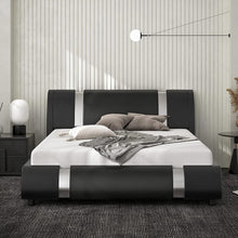 Load image into Gallery viewer, Queen Size Platform Bed Frame with Luxury Solid Faux Leather Upholstery - EK CHIC HOME