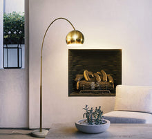 Load image into Gallery viewer, Over The Couch Arc Floor Lamp with Globe Shade - EK CHIC HOME