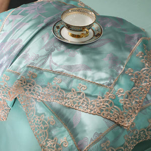 Elegant Lace Jacquard Duvet Cover Set - EK CHIC HOME
