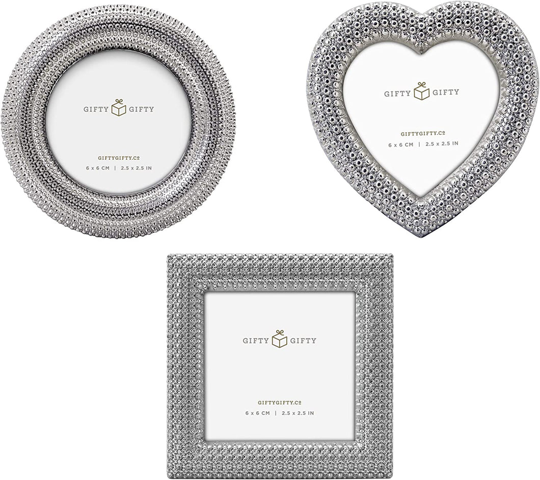 Classic Mini Frame Set/Set of 3/2.5x2.5 in | for Tabletop Display - EK CHIC HOME