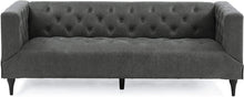 Load image into Gallery viewer, Contemporary Microfiber Upholstered Tufted 3 Seater Sofa - EK CHIC HOME