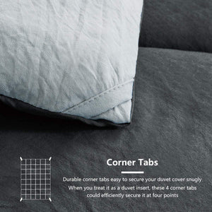 Reversible Comforter Set - Lightweight Fluffy Down Alternative Duvet Insert - EK CHIC HOME