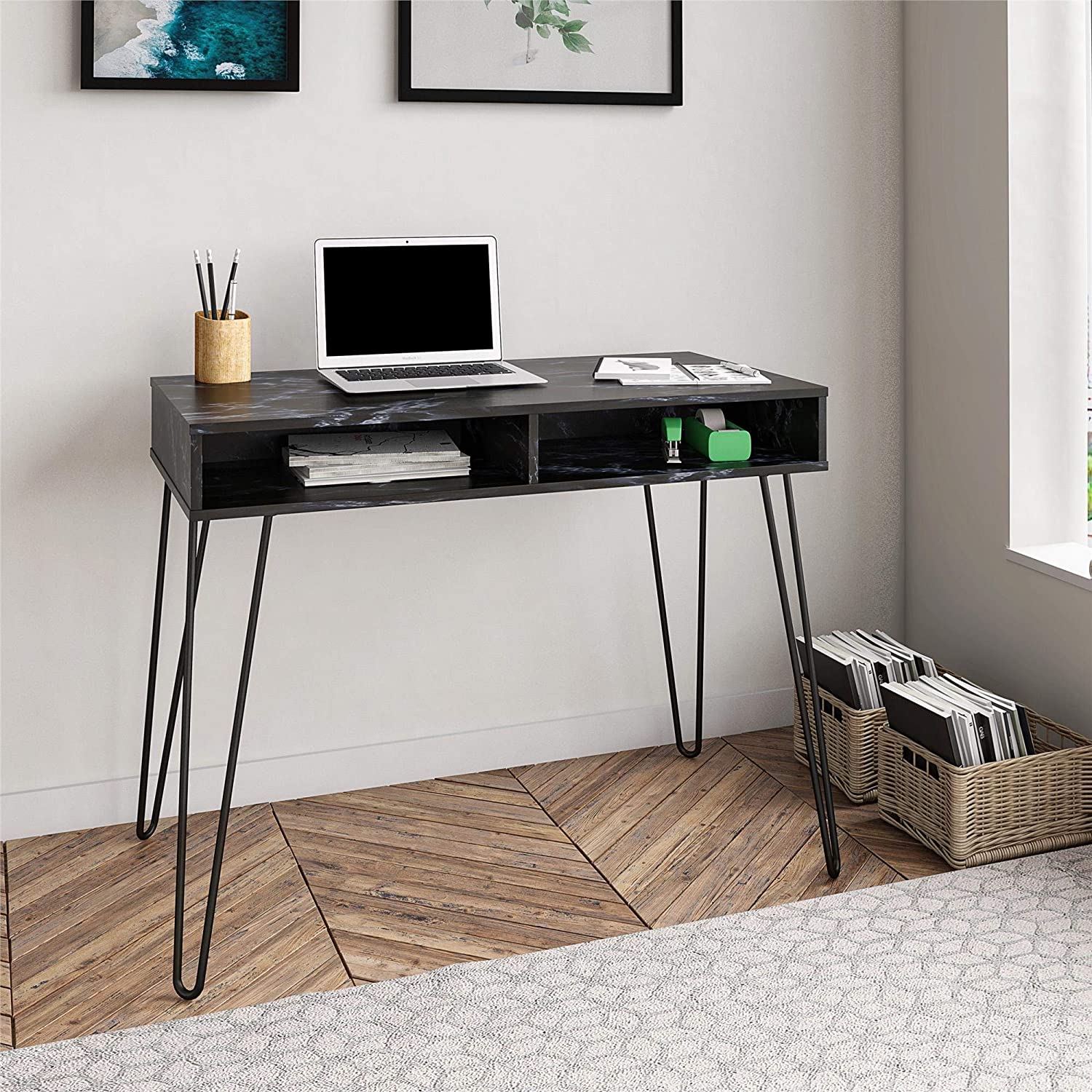 Marble hairpin desk discount