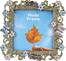Load image into Gallery viewer, Pearl Crystal Jeweled Metal Photo Frame Retro Vintage Rectangle Picture Frame - EK CHIC HOME