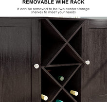 Load image into Gallery viewer, Modern Buffet Cabinet Wine Bar Storage Cabinet with 16-Bottle - EK CHIC HOME