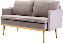 Load image into Gallery viewer, Decorative Modern Golden Leg Love Seat Sofa - EK CHIC HOME