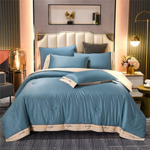 Load image into Gallery viewer, Silky Satin Comforter Set Embroidery Style - EK CHIC HOME