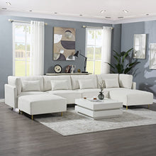 Load image into Gallery viewer, Modern Luxury U Shaped Couch with Metal Legs 4 Seat Sofa with 2 Ottoman - EK CHIC HOME