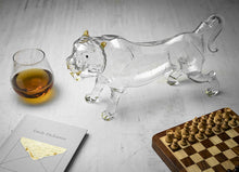 Load image into Gallery viewer, Large 35-Oz Roaring Tiger Glass Figurine Decanter - EK CHIC HOME