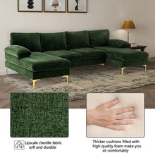 Load image into Gallery viewer, U Shaped Sectional Couch-Large Modular Sectional Sofa - EK CHIC HOME