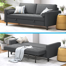 Load image into Gallery viewer, Convertible Futon Sofa Bed, 83“ W Sleeper Sofa Bed Couch with Spring Cushion - EK CHIC HOME