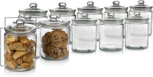 Load image into Gallery viewer, 12 Pc 12 Gallon 64oz Clear Glass Storage Jar with Lids Airtight Food Jars - EK CHIC HOME