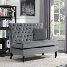 Load image into Gallery viewer, Modern Button Tufted Settee Bedroom Bench Loveseat Sofa Living Room Velvet, - EK CHIC HOME