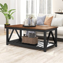Load image into Gallery viewer, Farmhouse Coffee Table, Rustic Vintage Living Room Table - EK CHIC HOME