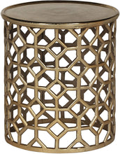 Load image into Gallery viewer, Modern Glam Aluminum Accent Table, Raw Gold - EK CHIC HOME