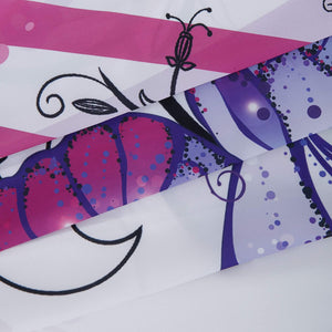 Butterfly Shower Curtain with Hooks - Purple Butterfly - EK CHIC HOME