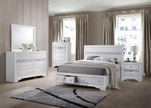 6-Piece Watson Queen Size Bedroom Set. Bed, Dresser, Mirror, Chest & 2 Night Stands - EK CHIC HOME