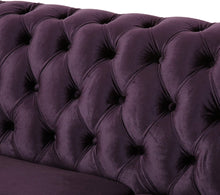 Load image into Gallery viewer, 6 Seater Velvet Tufted Chesterfield Sectional BlackBerry - EK CHIC HOME