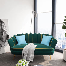 Load image into Gallery viewer, Velvet Loveseat Sofa with Gold Legs, Modern Club 2-Seater - EK CHIC HOME