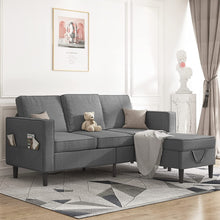 Load image into Gallery viewer, Convertible Sectional Sofa Couch, L-Shaped with Storage Ottoman - EK CHIC HOME