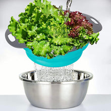 Load image into Gallery viewer, Collapsible Colander Strainer with Handles Set - EK CHIC HOME