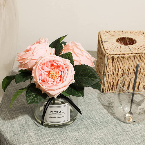 Artificial Flowers in Vase Peonies - Touch Like Real Centerpieces - EK CHIC HOME