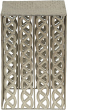 Load image into Gallery viewer, Modern Square Iron Accent Table, Nickel Antique - EK CHIC HOME