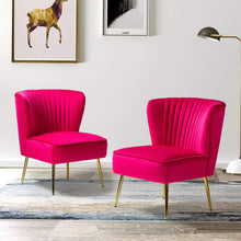 Load image into Gallery viewer, Velvet Armless Side Chair Set of 2, Upholstered - EK CHIC HOME