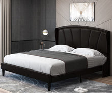 Load image into Gallery viewer, Full Size Bed Frame Modern Faux Leather Upholstered - EK CHIC HOME