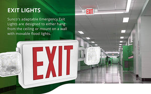 2 Pack Double Sided LED Emergency EXIT Sign - EK CHIC HOME