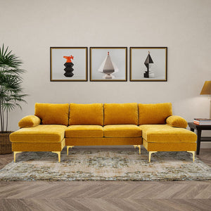 U Shaped Sectional Large Modular Sofa for Living Room - EK CHIC HOME