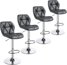 Load image into Gallery viewer, 4pcs Barstools Adjustable PU Leather 360°Swivel Count Bar Chair - EK CHIC HOME