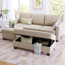 Load image into Gallery viewer, Sectional L-Shaped, Modular, Footstool Saving Storage, Elegant Velvet - EK CHIC HOME