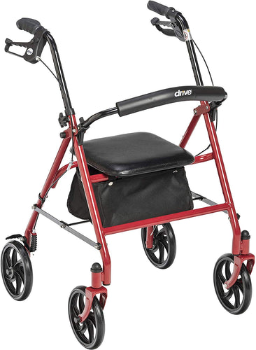 Four Wheel Rollator with Fold Up Removable Back Support - EK CHIC HOME