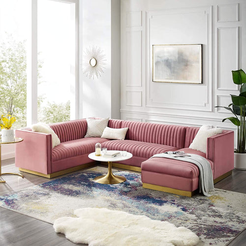Velvet Luxe Sectional Set - EK CHIC HOME