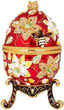 Load image into Gallery viewer, Extra Large 7”, Hand Painted Enameled Decorative Hinged Jewelry Trinket Box - EK CHIC HOME