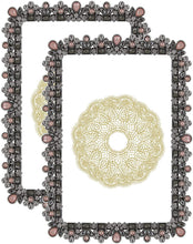Load image into Gallery viewer, Parisian Jeweled Decorative Metal Picture Frame For 5” x 7” (2 Pack) - EK CHIC HOME