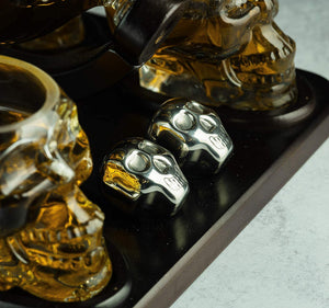 Skull Skeleton Wine & Whiskey Globe Decanter Set 850 mL - EK CHIC HOME