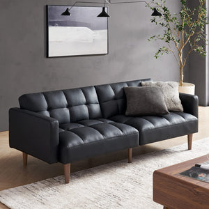 Futon Convertible Sofa Sleeper with Arms Split Back Design 77.5" - EK CHIC HOME