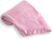 Load image into Gallery viewer, Custom Catch Personalized Baby Blanket for Girl - Pink or Blue - EK CHIC HOME