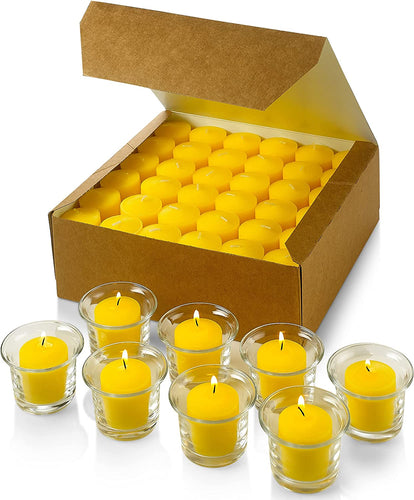 Set of 72 Votive Citronella Candles - Summer Scented Candles - EK CHIC HOME