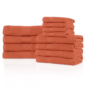 Superior Eco-friendly 100% Cotton,Ultra Absorbent 12-Piece Towel Set - EK CHIC HOME
