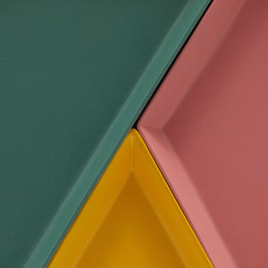 Multi Colored Geometric Trays, Set of 4 - EK CHIC HOME