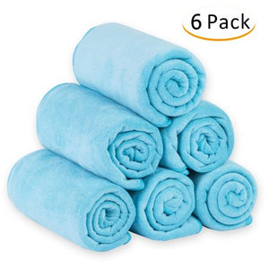 Microfiber Bath Towel Set(6 Pack, 27" x 55") - EK CHIC HOME