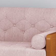 Load image into Gallery viewer, Mid-Century Modern Tufted Fabric Sofa, Light Blush - EK CHIC HOME